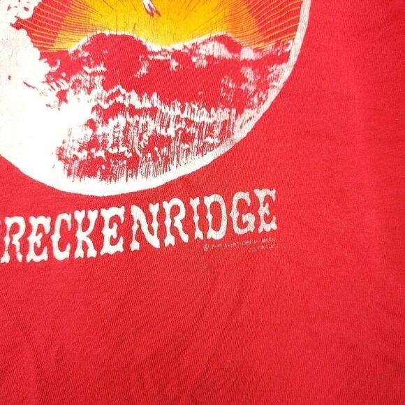 Ski Breckenridge T Shirt Vintage 80s Miners Camp Ski Resort Made In USA Mens M - Picture 5 of 10